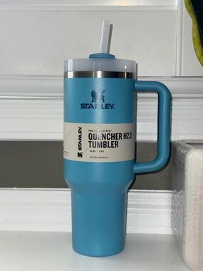 Stanley Sky Blue Travel Tumbler with Handle